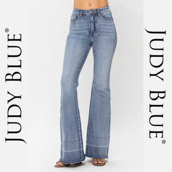 Judy Blue Denim - JUDY BLUE | High Waist Tummy Control Release Hem Flare - Style #88486